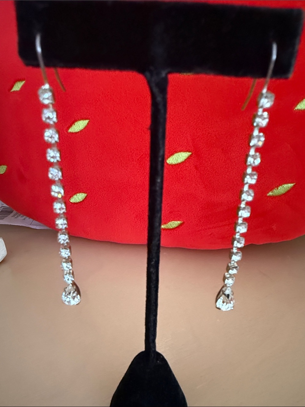 Dazzling Clear Crystal Linear Drop Earrings - Timeless Sparkle